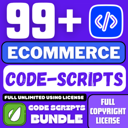 99+ Ecommerce Codecanyon Code Scripts Full Commercials License bundle scripts