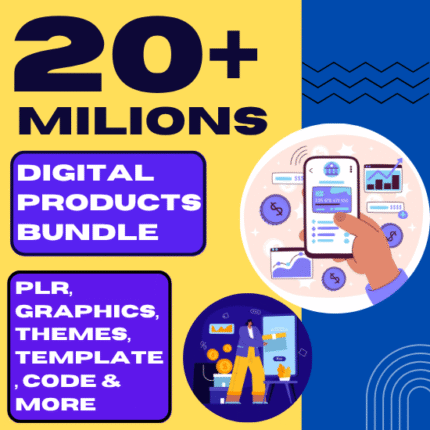 20+ Millions Digital Products Bundle For Sale With Full Resell Content & Plr, Graphics, Themes, template, Code & More Items