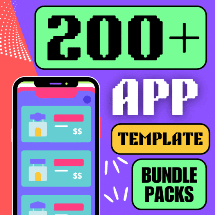 200+ App Templates Bundle | iOS & Android UI Kits, Web Apps, Dashboards | Figma, Xd + Code | PLR + MRR | Rebrand, Sell, App codes, Themes