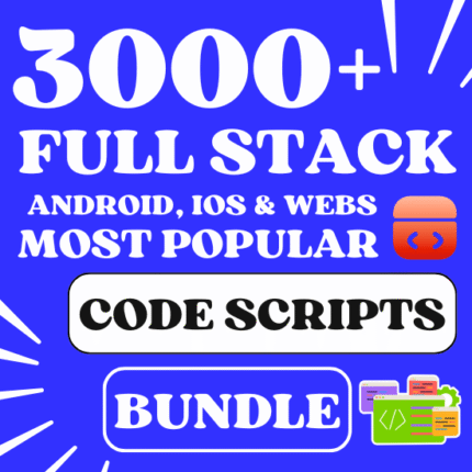 3000+ Full Stack New & Premium Source Code Scripts Bundle