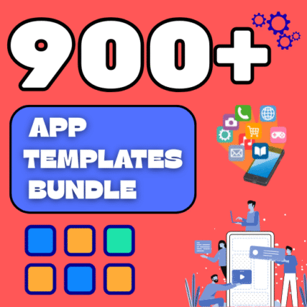 800+ App Templates Bundle | iOS & Android UI Kits, Web Apps, Dashboards | Figma, Xd + Code | PLR + MRR | Rebrand, Sell, App codes, Themes