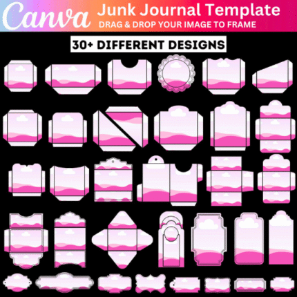 Junk Journal Canva Editable Template,