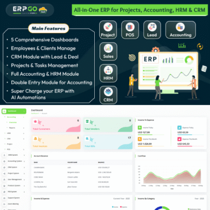 ERPGo SaaS - All In One Business ERP With Project, Account, HRM, CRM & POS - Codecanyon Code Scripts