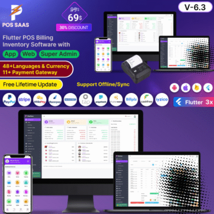 POS SAAS - Flutter POS Billing Inventory Software with HRM App+Web+Super Admin - Codecanyon Code Script bundlefav.com