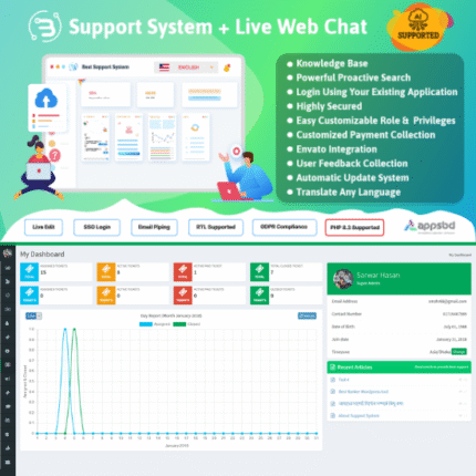 Support System-Live Web Chat & Client Desk & Ticket Help Desk - Codecanyon Code Script bundlefav.com