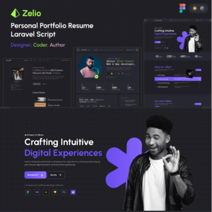 Zelio - Personal Portfolio Resume Laravel Script - Codecanyon Code Script Bundlefav.com